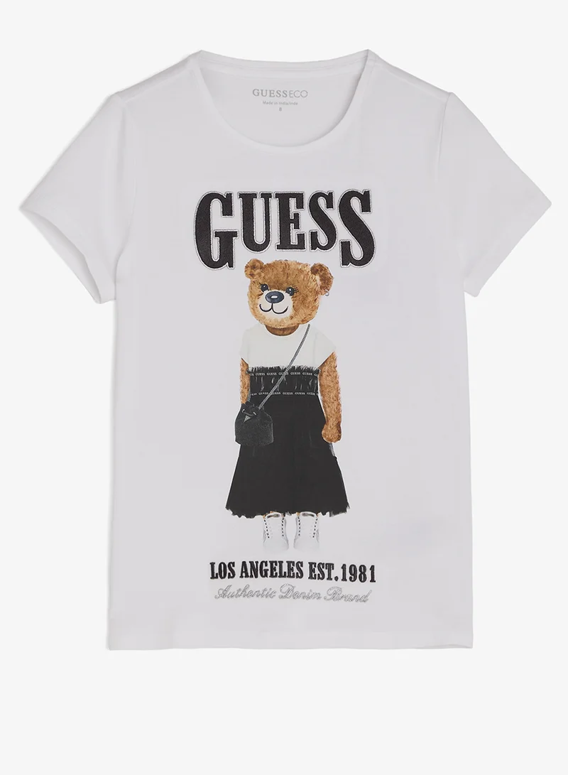 جس تي شيرت شبابي برقبة دائرية برسومات